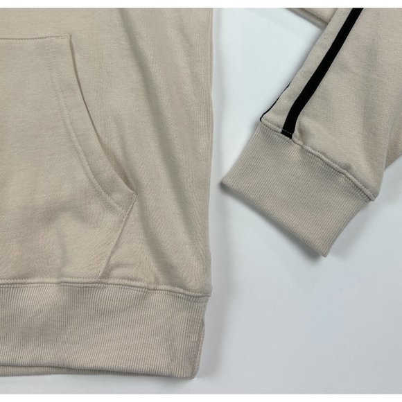 True Religion Patch Hit Hoodie Mens Large Beige Pullover Hooded Sweatshirt - Picture 4 of 12
